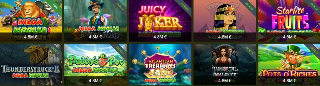 Mega moolah slots