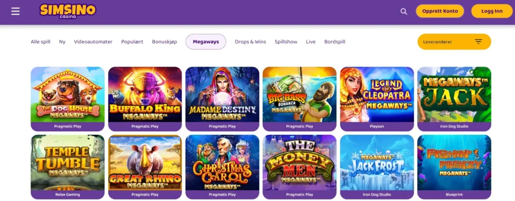 megaways simsino casino